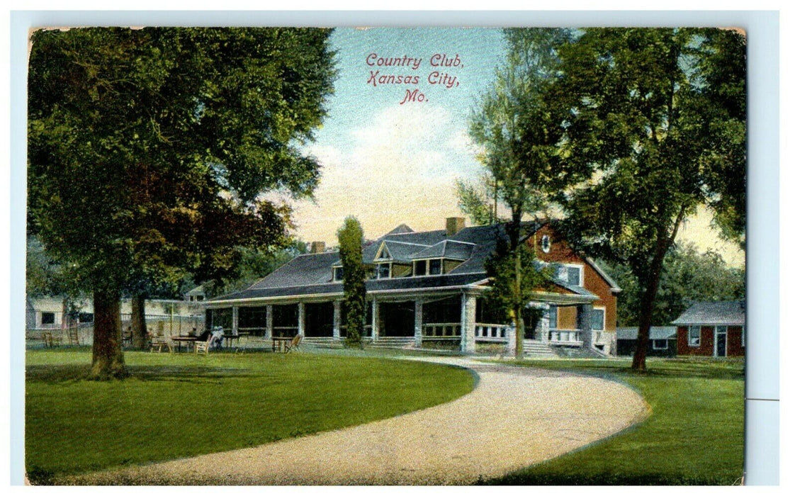 c1910 Country Club House Kansas City Missouri MO Unposted Antique Postcard