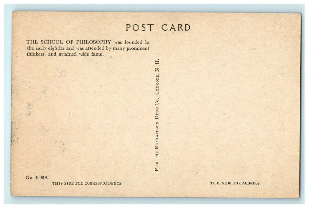 Orchard House Concord Massachusetts School Philosophy Antique Postcard