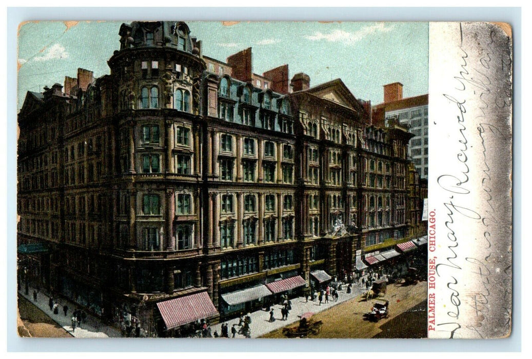 1907 Palmer House Street View Chicago Illinois IL, Sister Bay Wisconsin Postcard