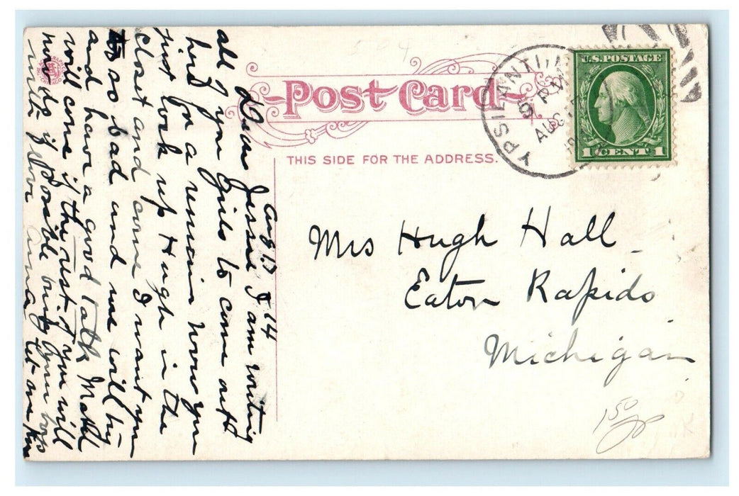 1914 View Of Douglas Park Chicago Illinois IL Posted Antique Postcard