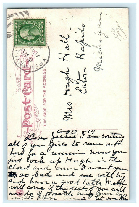 1914 View Of Douglas Park Chicago Illinois IL Posted Antique Postcard