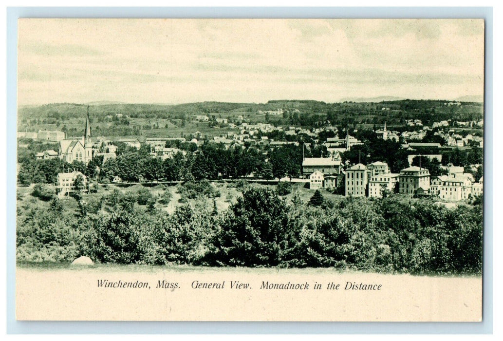 General View Of Monadnock In The Distance Winchendon Massachusetts MA Postcard