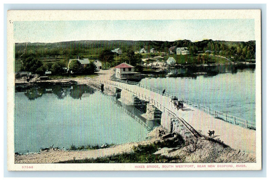 c1910 Hixes Bridge South Westport Near Bedford Massachusetts MA Antique Postcard