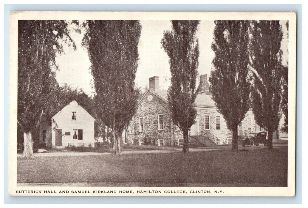 Butterick Hall And Samuel Kirkland Home Hamilton College Clinton NY Postcard