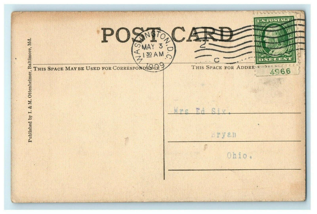Multiview View Washington DC Tomb Office 1909 Capitol Vintage Antique Postcard