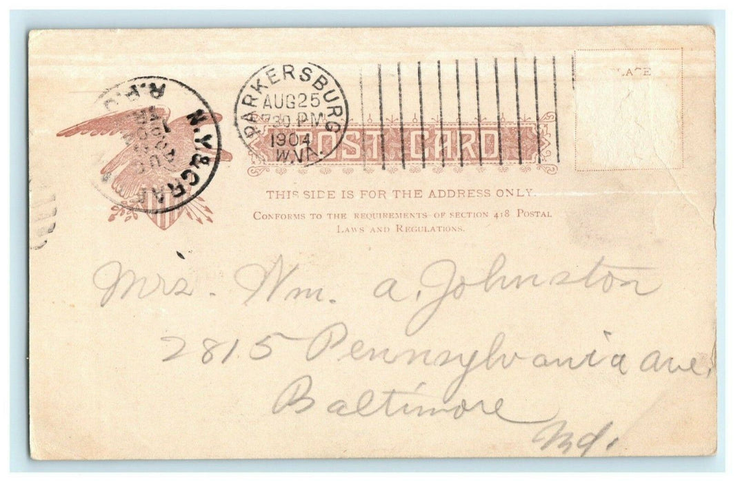 1904 Historic Blennerhasset Island Parkersburg West Virginia WV Postcard