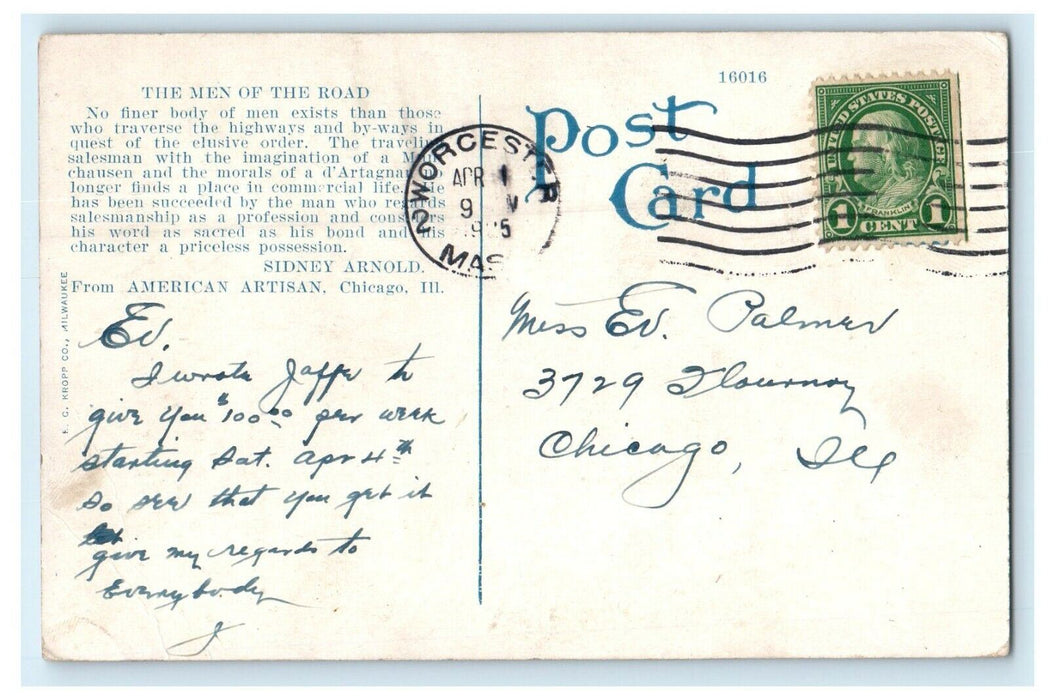 1915 All Roads Lead To Bancroft Worcester Massachusetts MA Antique Postcard
