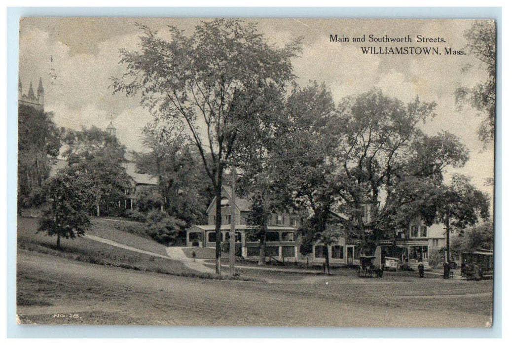1919 Main And Southworth Streets Williamston Massachusetts MA Antique Postcard