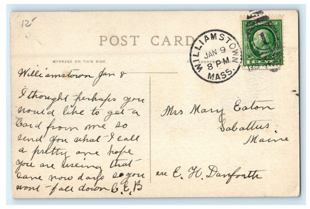 1919 Main And Southworth Streets Williamston Massachusetts MA Antique Postcard