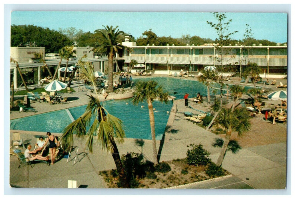 The Buena Vista Beach Hotel Swimming Pool Biloxi Mississippi MS Vintage Postcard