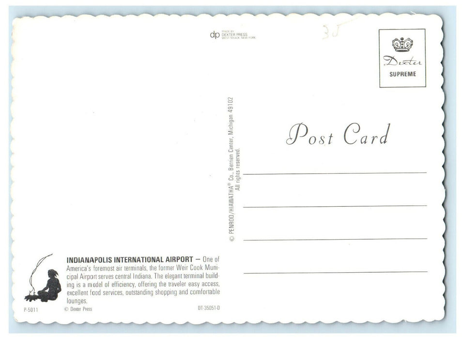 c1970s Indianapolis International Airport Indianapolis Indiana IN Postcard