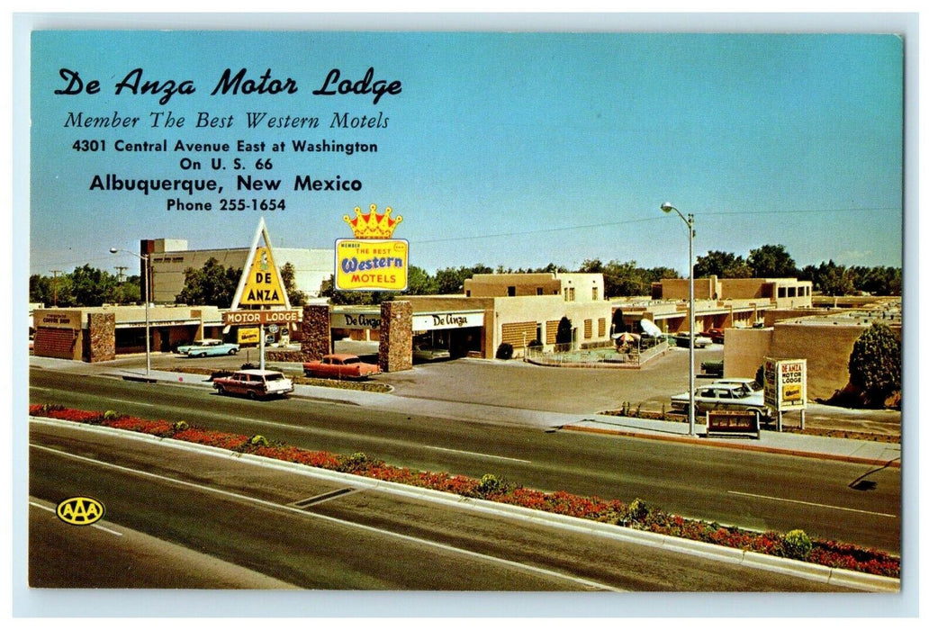c1950's De Anza Motor Lodge Albuquerque New Mexico NM Vintage Postcard