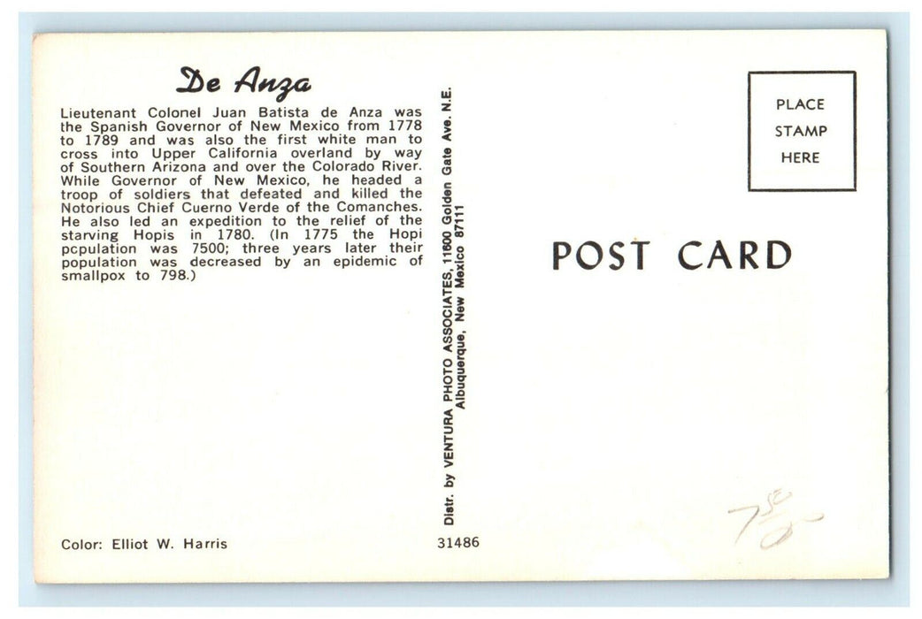 c1950's De Anza Motor Lodge Albuquerque New Mexico NM Vintage Postcard