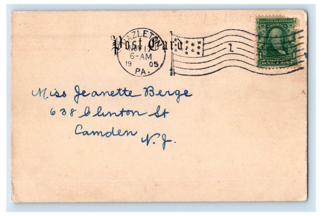 1905 Breaker Railroad Train Hazleton Pennsylvania PA Posted Antique Postcard