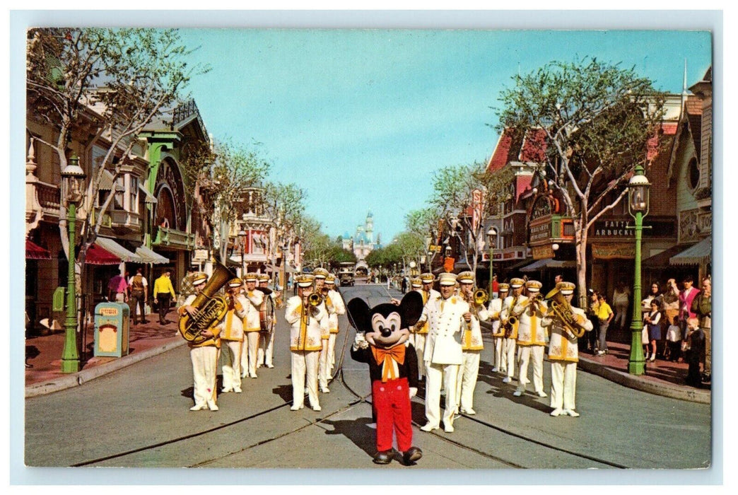 Mickey Mouse And Disneyland Band Marches Magic Kingdom Anaheim CA  Postcard