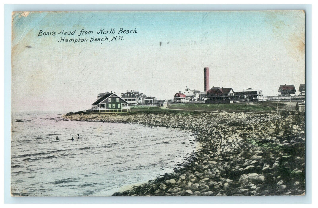 1915 Boars Head From North Beach Hampton Beach New Hampshire NH Postcard