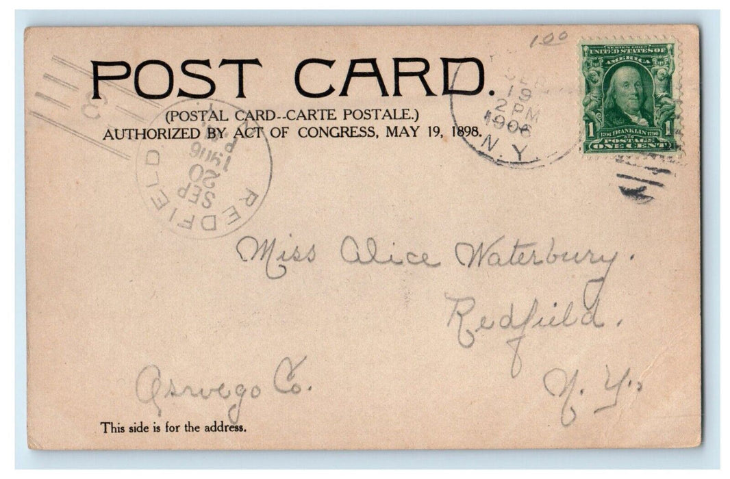 1906 Augusta Maine ME, Fort Western Pub. Of Big Family Magazines Posted Postcard