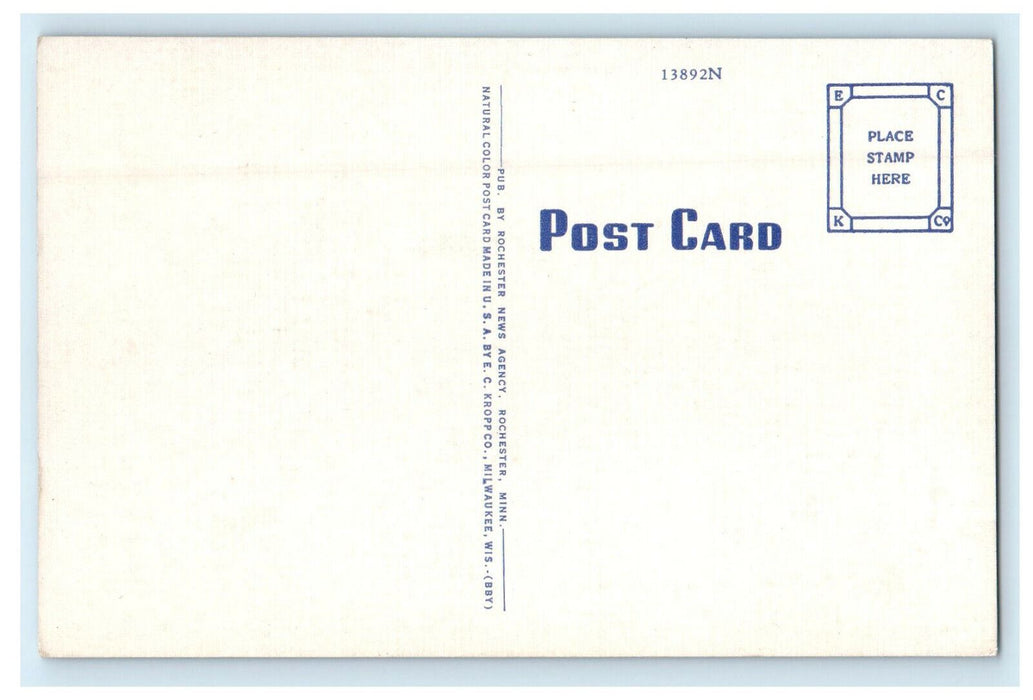 c1940s Kamp Kahler Rochester Minnesota MN Vintage Unposted Postcard