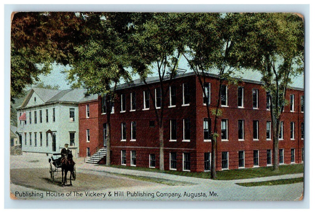 c1910's Publishing House Of Vickery & Hill Publishing Augusta Maine ME Postcard
