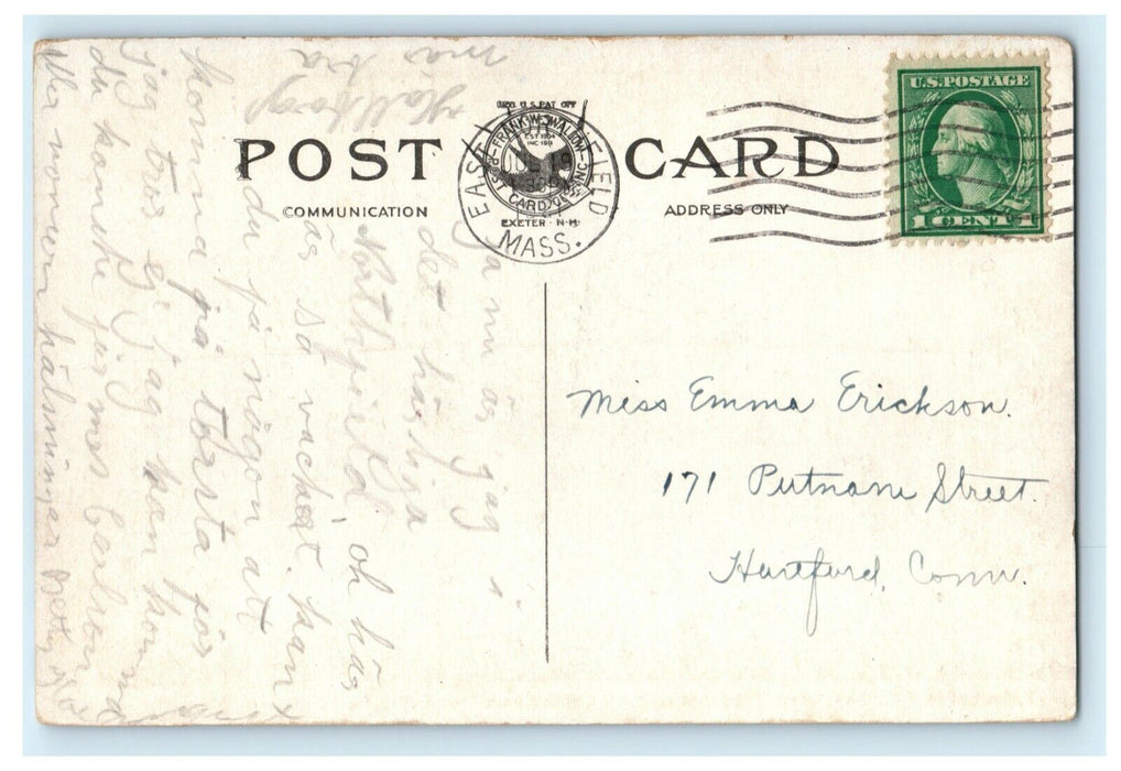 1921 Sunset Tree Connecticut River East Northfield Massachusetts Posted Postcard