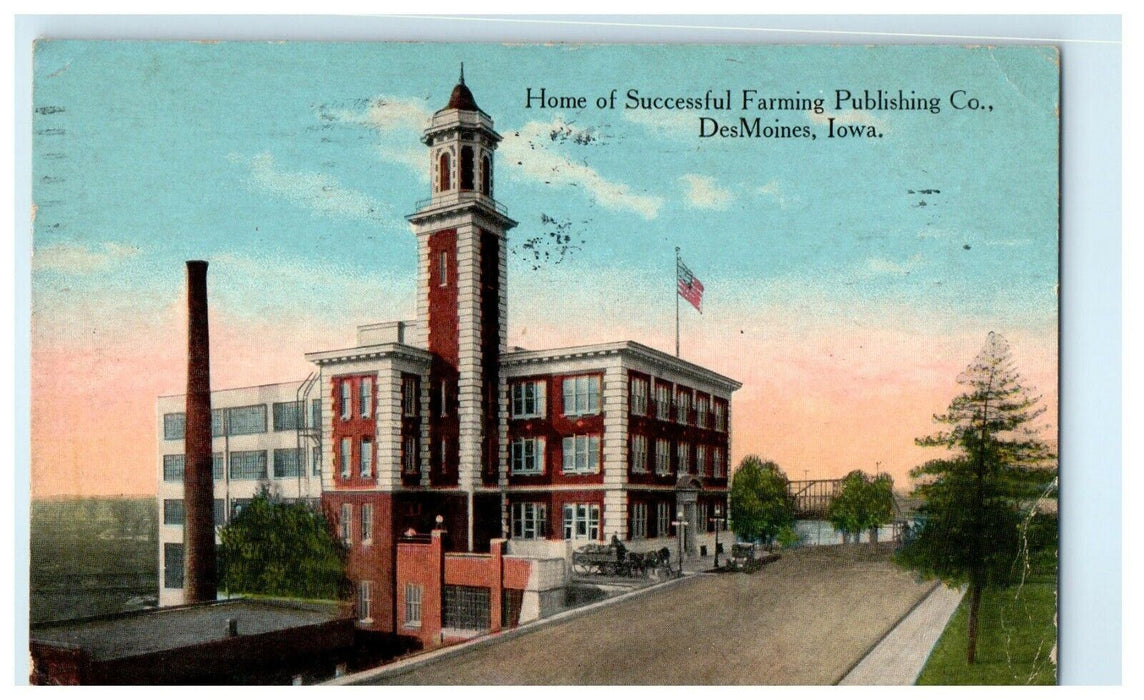 1910 Home Of Successful Farming Publishing Co. Des Moines Iowa IA Postcard