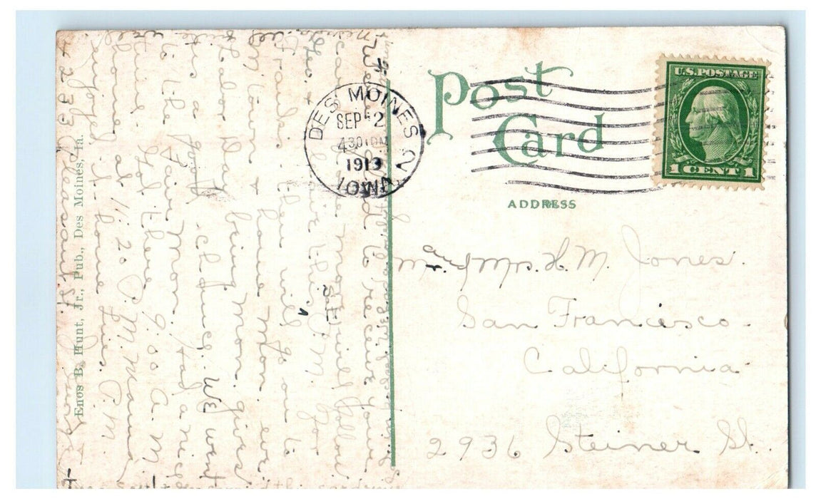 1910 Home Of Successful Farming Publishing Co. Des Moines Iowa IA Postcard