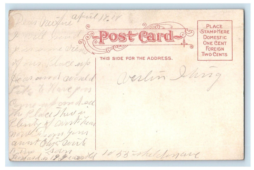 1914 Campus Square And Pearl Street Grand Rapids Michigan MI Antique Postcard