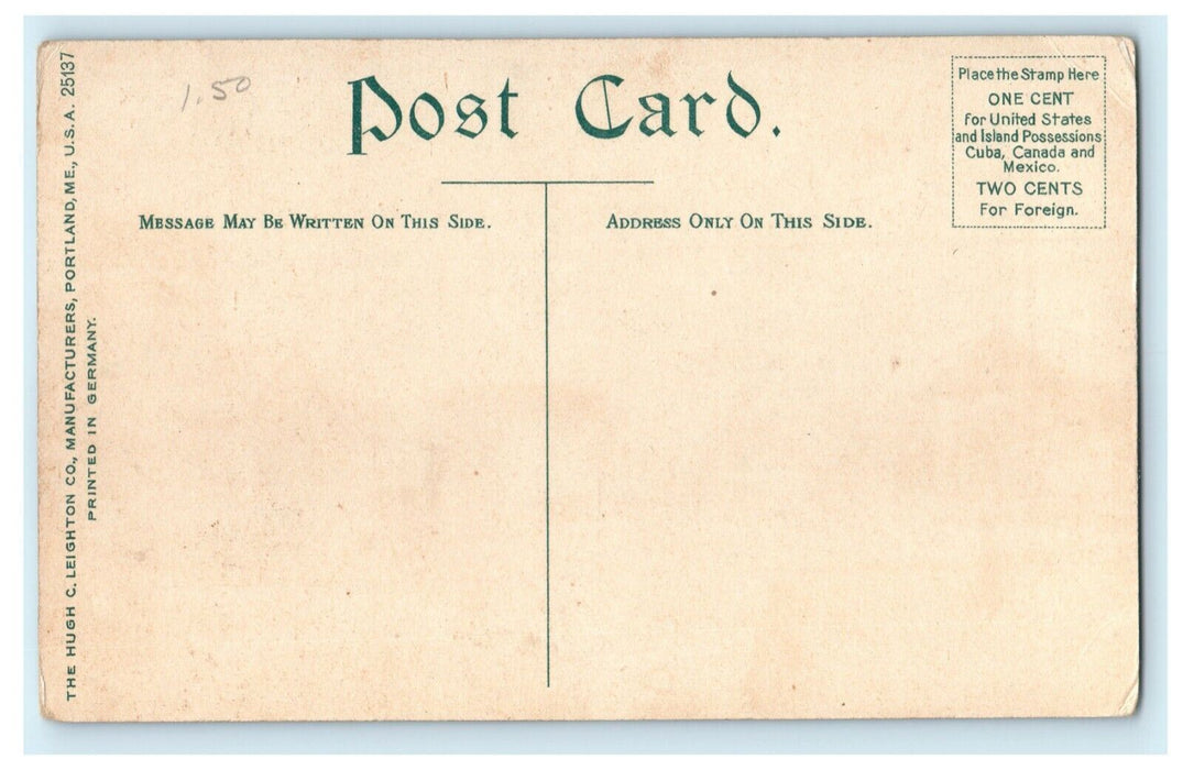 c1910 Laconia New Hampshire NH Depot Square Train Station Postcard