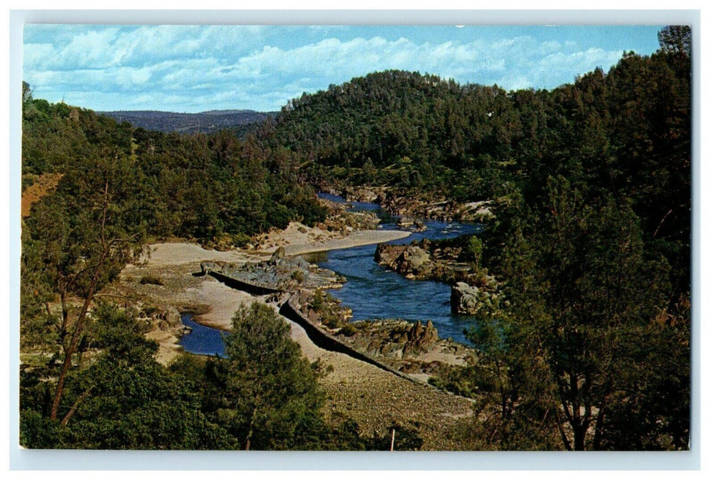 Bird's Eye View Of The Old China Wall Near Oroville California CA Postcard
