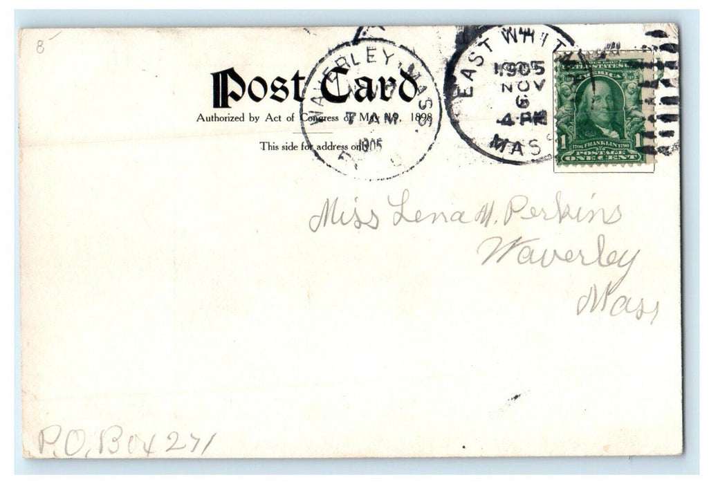 1905 Washington Street West Side Whitman Massachusetts MA Antique Postcard