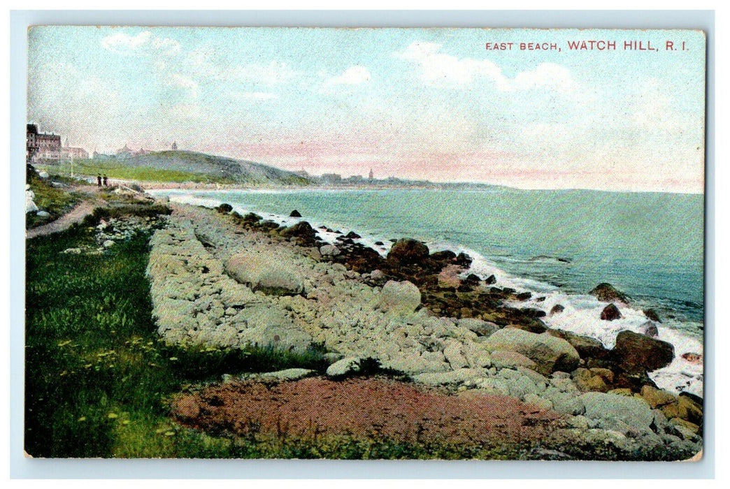 1912 East Beach View, Watch Hill Rhode Island RI Antique Posted Postcard