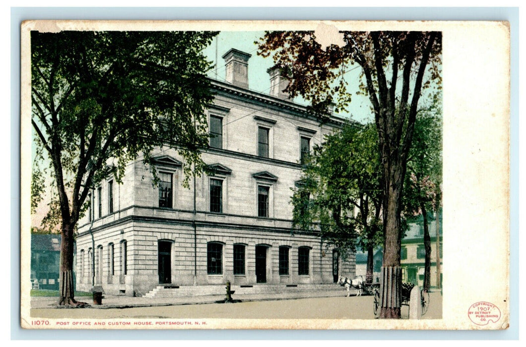 1908 Post Office Custom House Portsmouth New Hampshire NH Posted Postcard