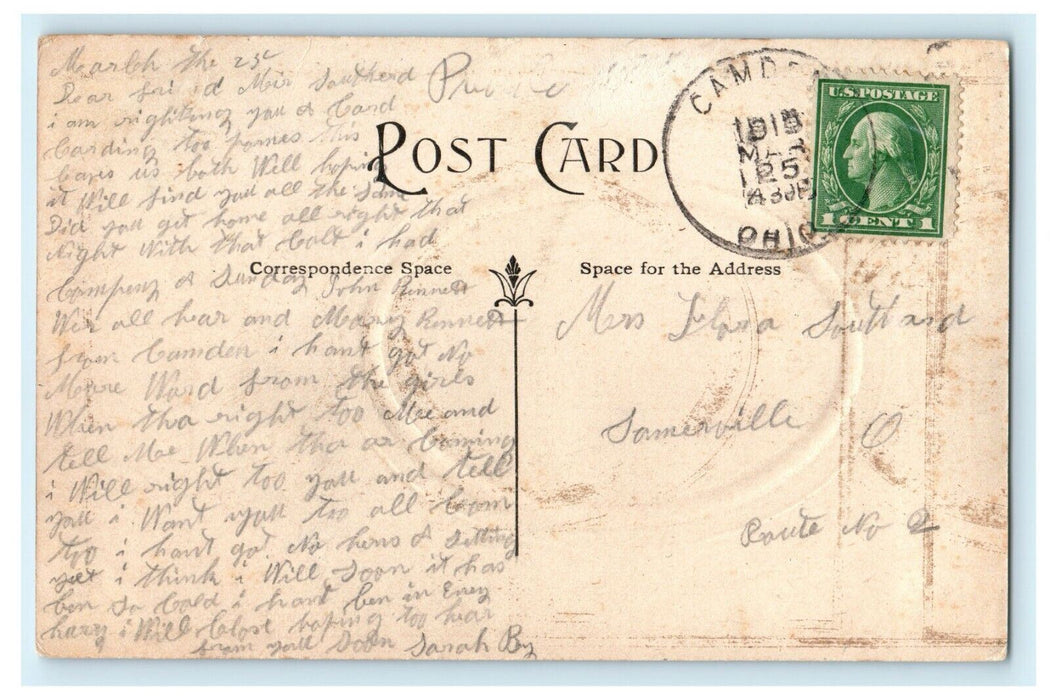 Greetings From Camden Ohio OH Vintage Posted Postcard