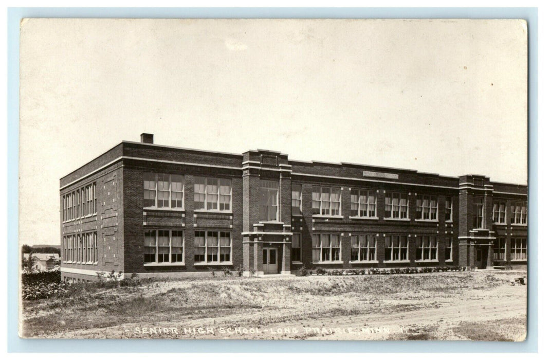 c1910 Senior High School Long Prairie Minnesota MN RPPC Photo Postcard