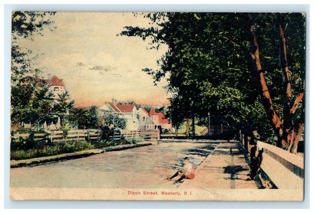 1907 Dixon Street, Westerly, Rhode Island RI Antique Posted Postcard