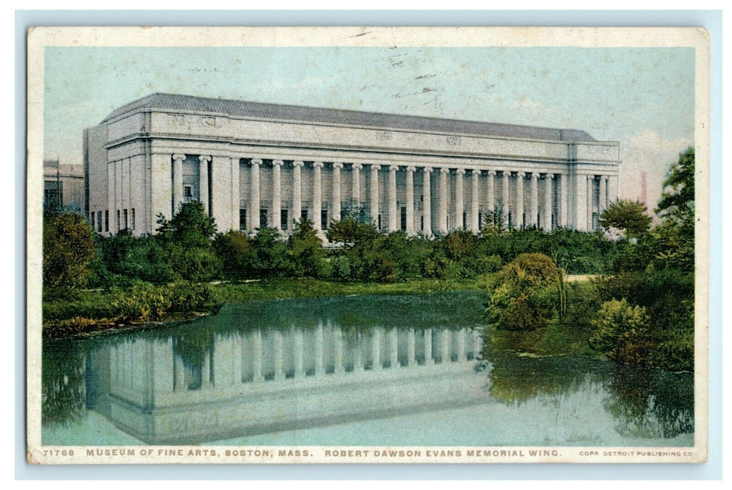 1934 Museum Fine Arts Boston Massachusetts MA Phostint Back Bay Annex Postcard
