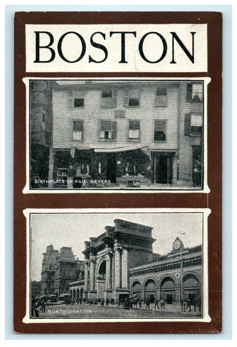 c1905 Boston Paul Revere Birthplace North Station Massachusetts MA Postcard