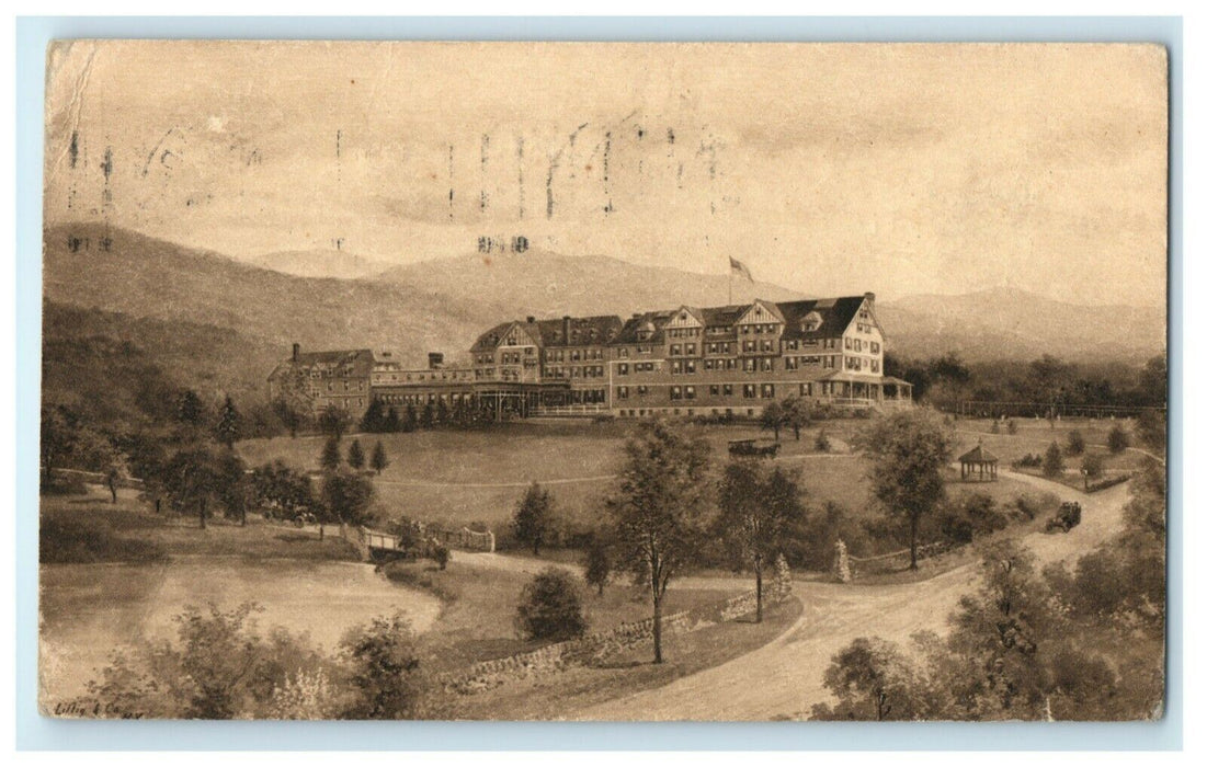 1914 Northfield Hotel East Northfield Massachusetts MA Posted Postcard