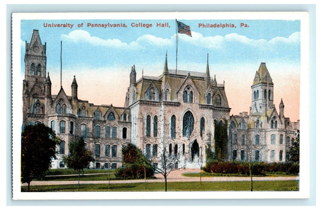 c1910 University College Hall Philadelphia Pennsylvania PA Postcard