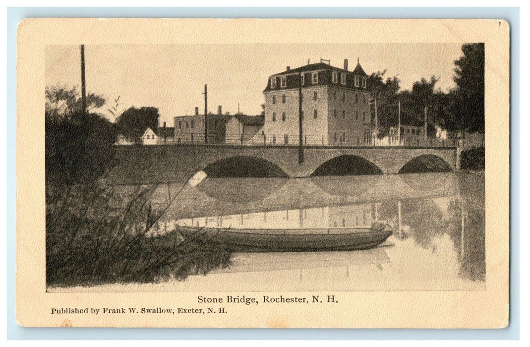 Old Stone Bridge Rochester New Hampshire NH Undivided Back Postcard