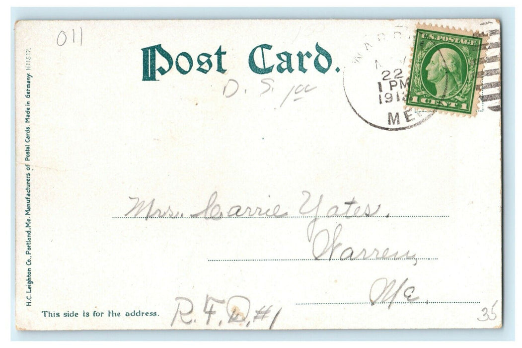 1912 Tow Path Along Fairview Park Indianapolis Indiana IN Posted Postcard