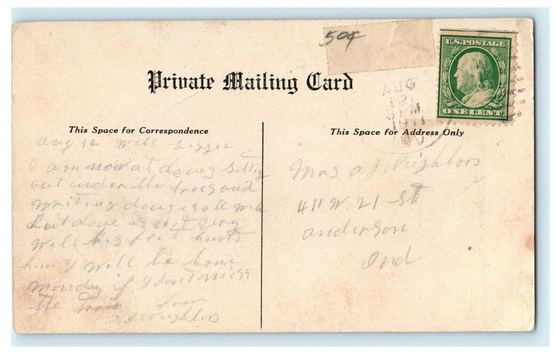 Onion Trials At Briar Crest Anderson Indiana IN Divided Back Antique Postcard
