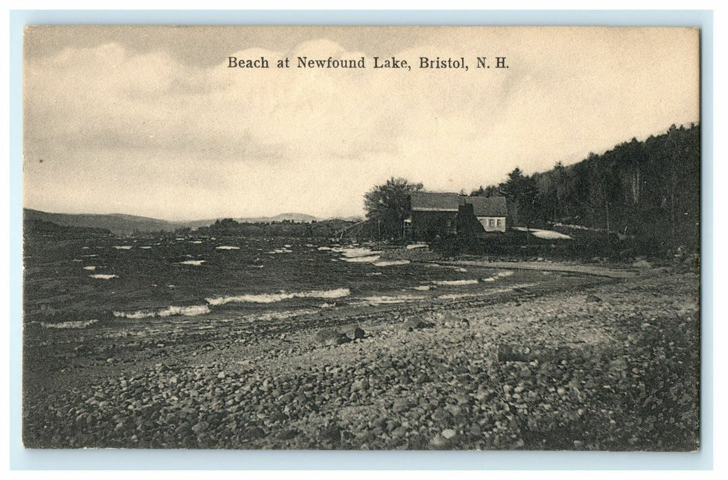 c1907 Beach at Newfound Lake, Bristol, New Hampshire, NH Antique Postcard