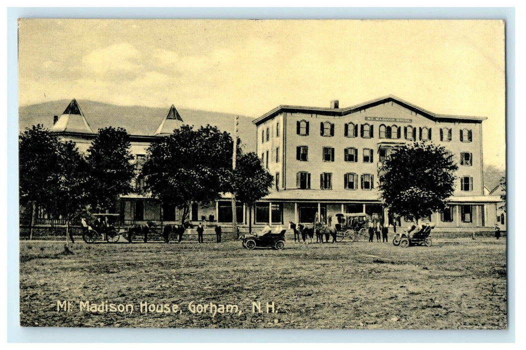 1910 Mt. Madison House Gorham New Hampshire NH RPO Port & Isld Pond Postcard