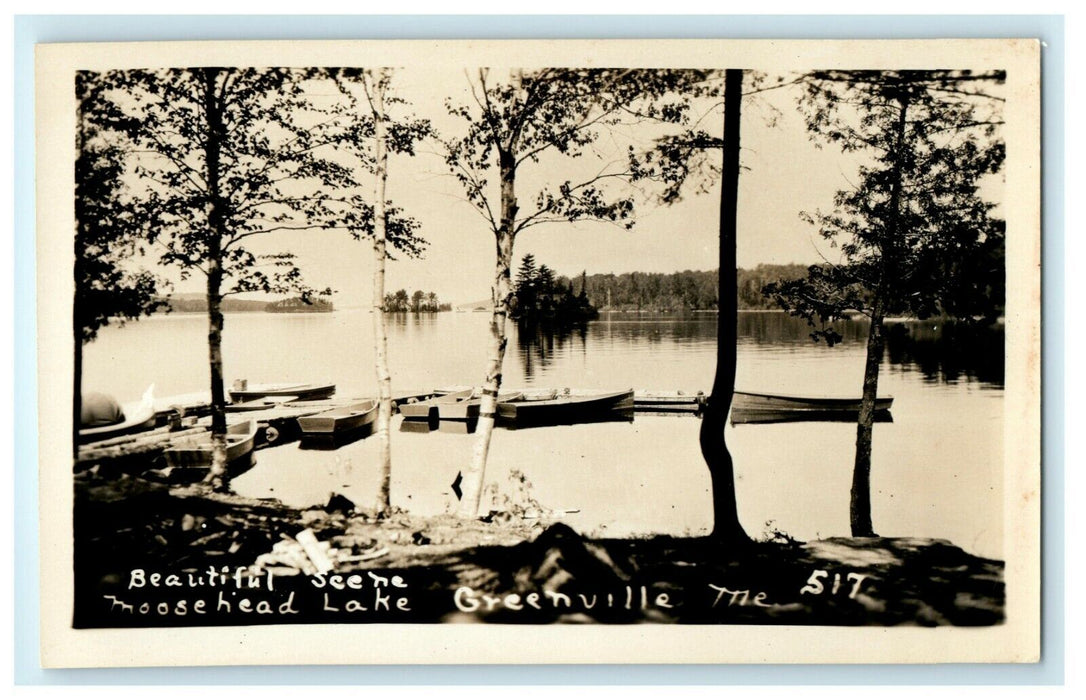 c1910 Moosehead Lake Greenville Maine ME RPPC Photo Unposted Postcard