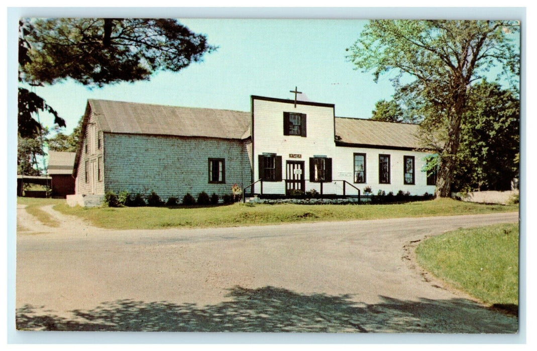 Vintage 1960's St. Michael's Chapel Christmas Washington Island WI Postcard