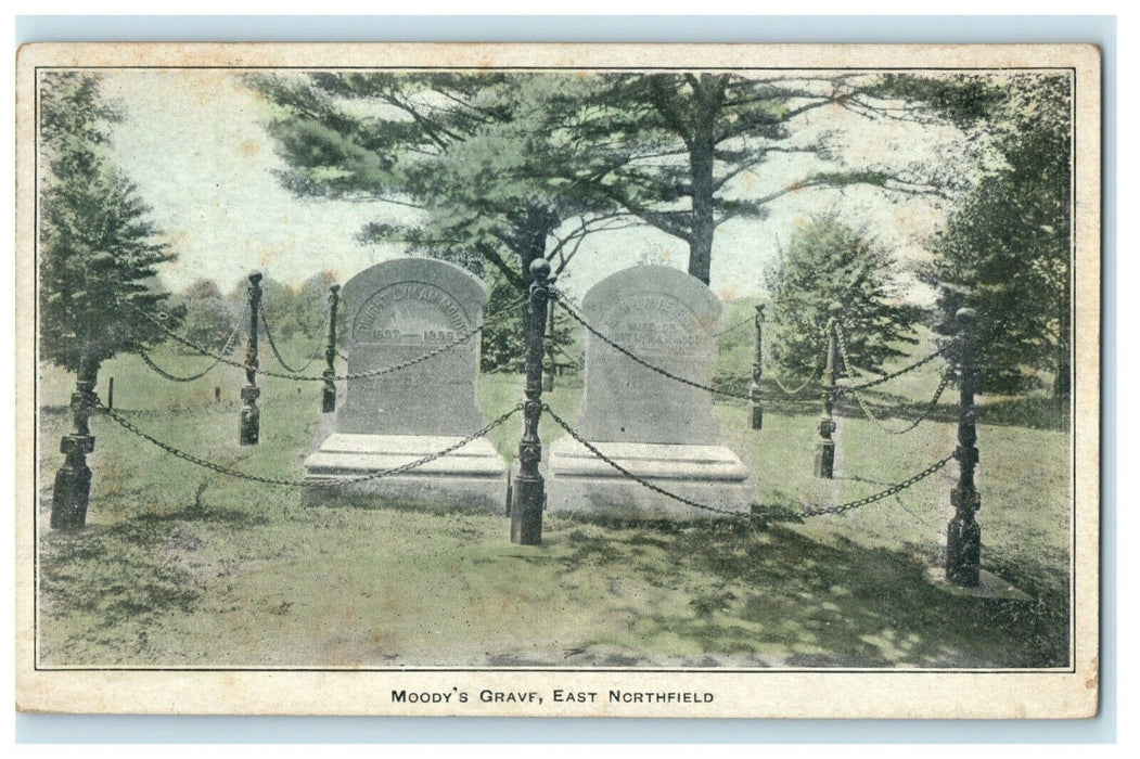 c1910 Moody's Grave East Northfield Massachusetts MA Unposted Postcard