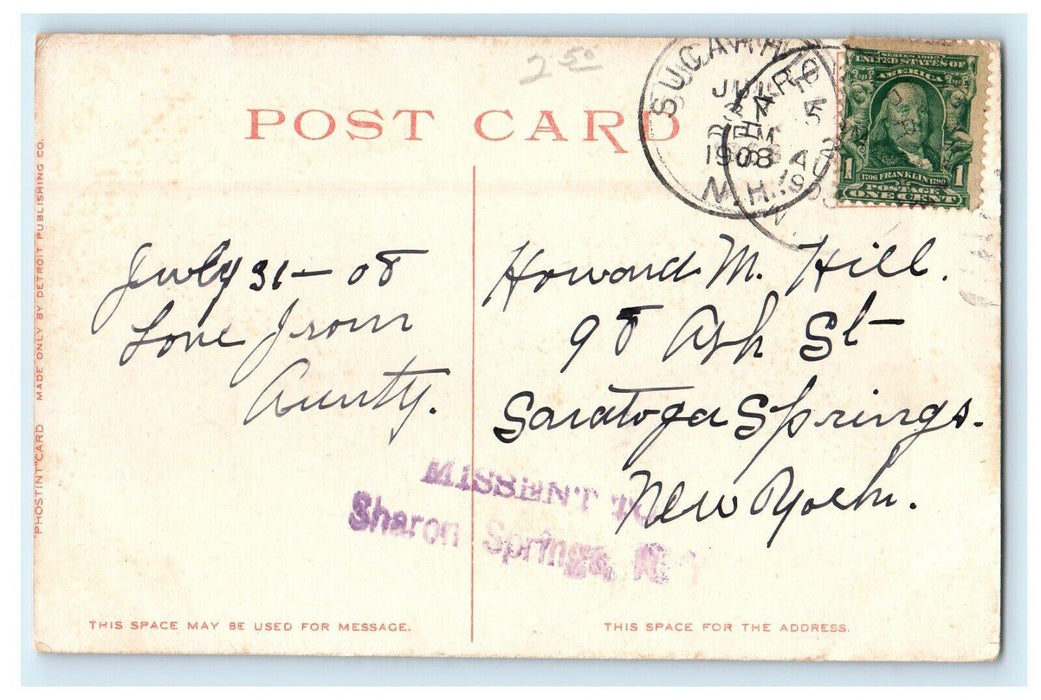 1908 Boat House On Echo Lake White Mountains New Hampshire NH Antique Postcard