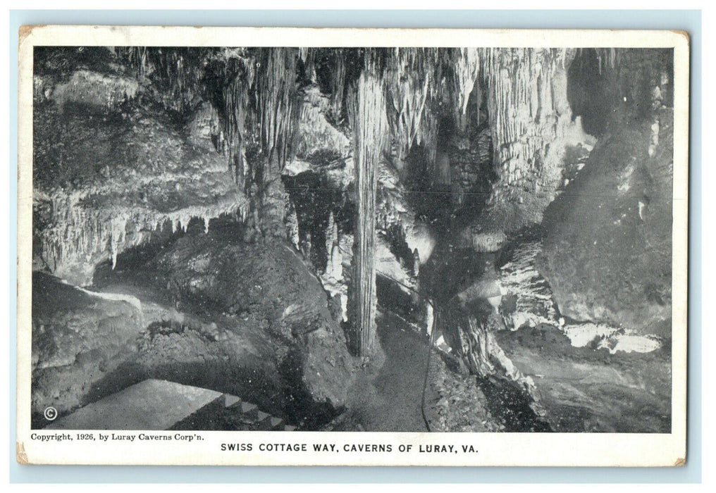 1926 Swiss Cottage Way Caverns of Luray Virginia VA Posted Vintage Postcard