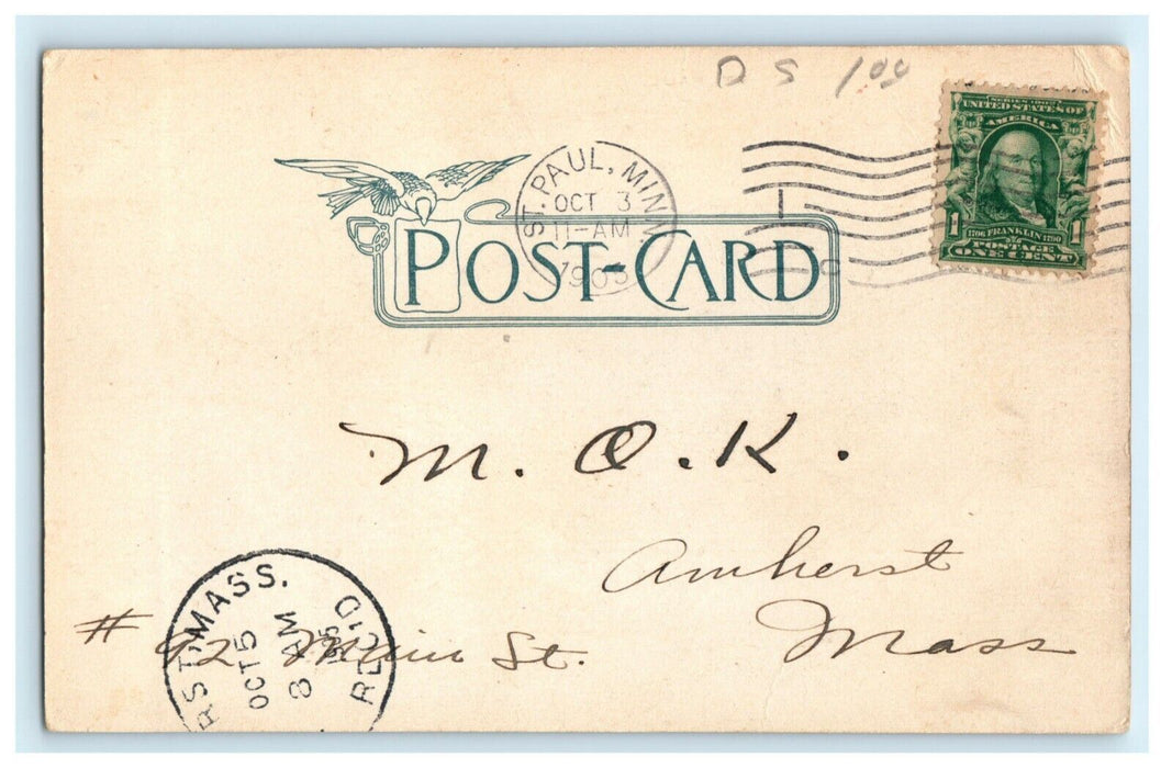 1905 St. Paul Como Park Boat House & Pavilion Minnesota MN Postcard